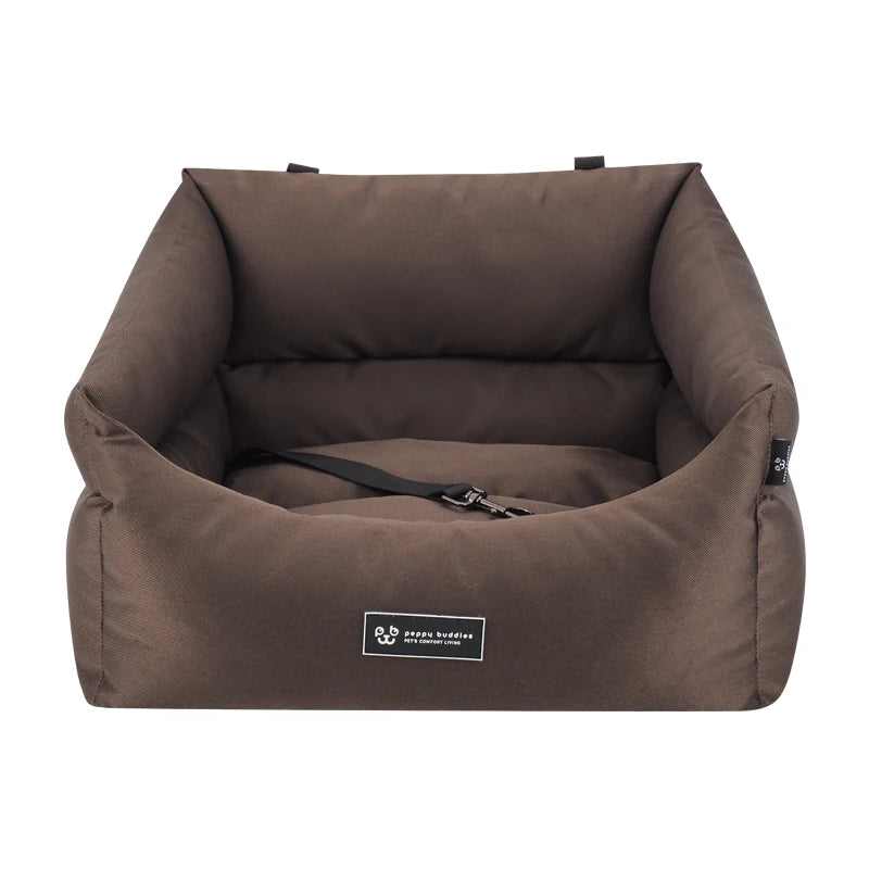Oxford Pet Bed & Dog Car Safety Seat | Water-Resistant, Harness Attachment