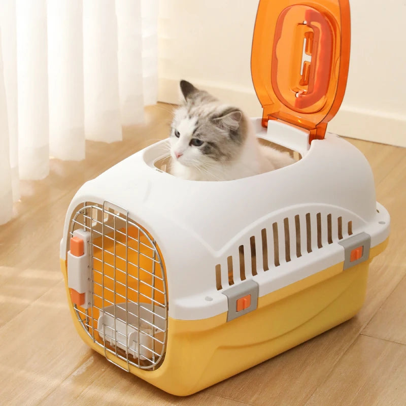 New 2025 Cat Cages Dog Carrier Box Outdoor Travel Air Transport Portable Box Pet Product for Puppy Kitten