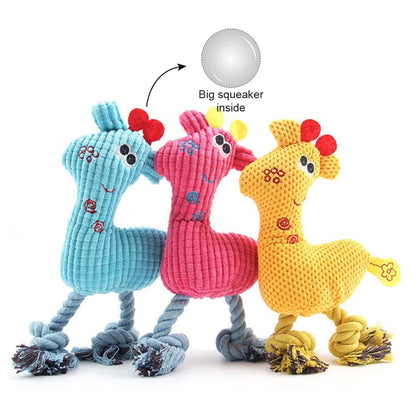 Squeaky Plush Chew Dog Toy