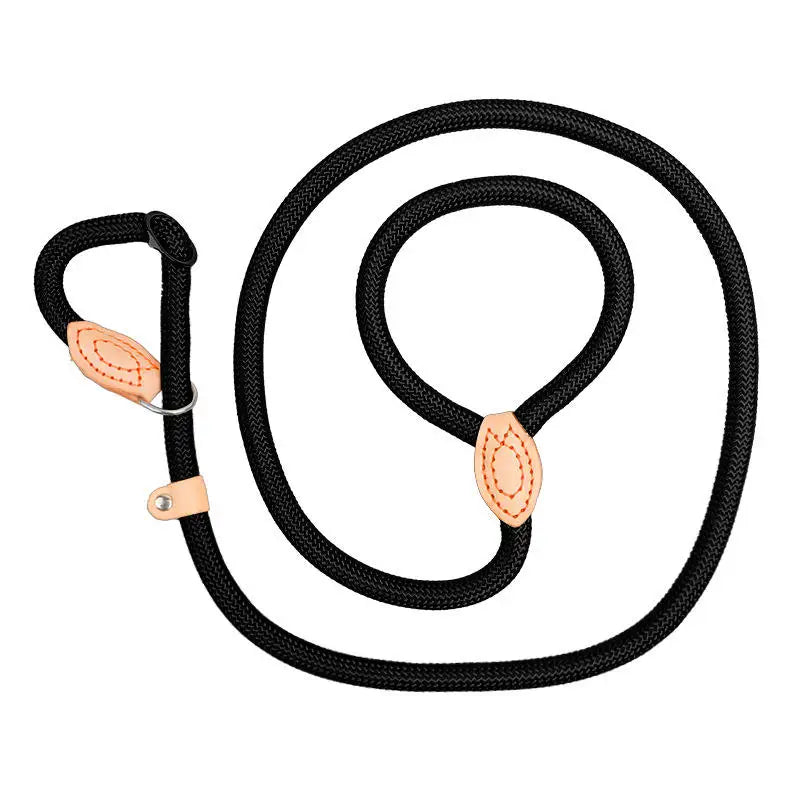 Nylon Dog Training Leash — Heavy-Duty P-Chain Lead for Outdoor Walking S M L XL