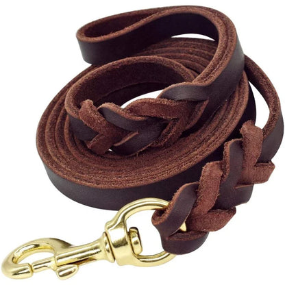 Genuine Leather Dog Collar – Adjustable Soft Padded Pet Collar