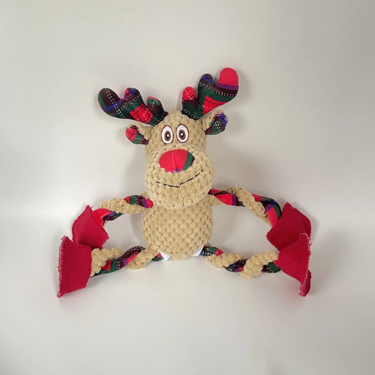 Wholesale Custom Pet Dog Chew Toys Cartoon Cute Christmas Elk Santa Claus Luxury Durable Interactive Plush Squeaky Pet Dog Toys