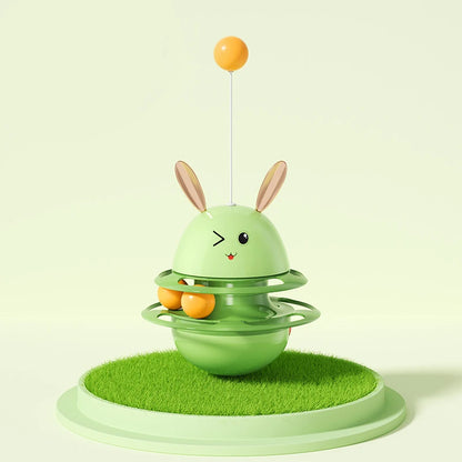 Leakage of Food Interactive Cat Toy Tumbler Turntable Rotating Puzzle Toy for Indoor Cats Boredom Relief Pet Supplies Wholesale