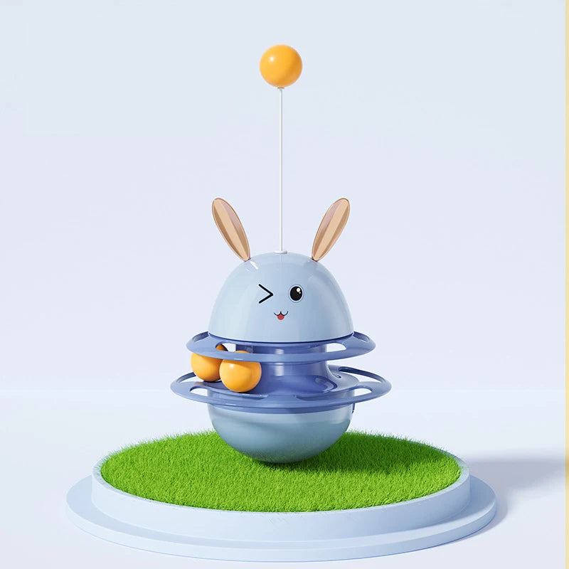 Leakage of Food Interactive Cat Toy Tumbler Turntable Rotating Puzzle Toy for Indoor Cats Boredom Relief Pet Supplies Wholesale