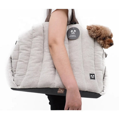 Pet Sling Carrier Bag – Dog Car Seat & Pet Bed with Leash Connector