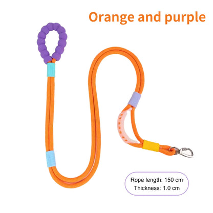 Anti-Breakaway Dog Leash 150cm — Non-Slip Wear-Resistant Walking Lead in 8 Colors