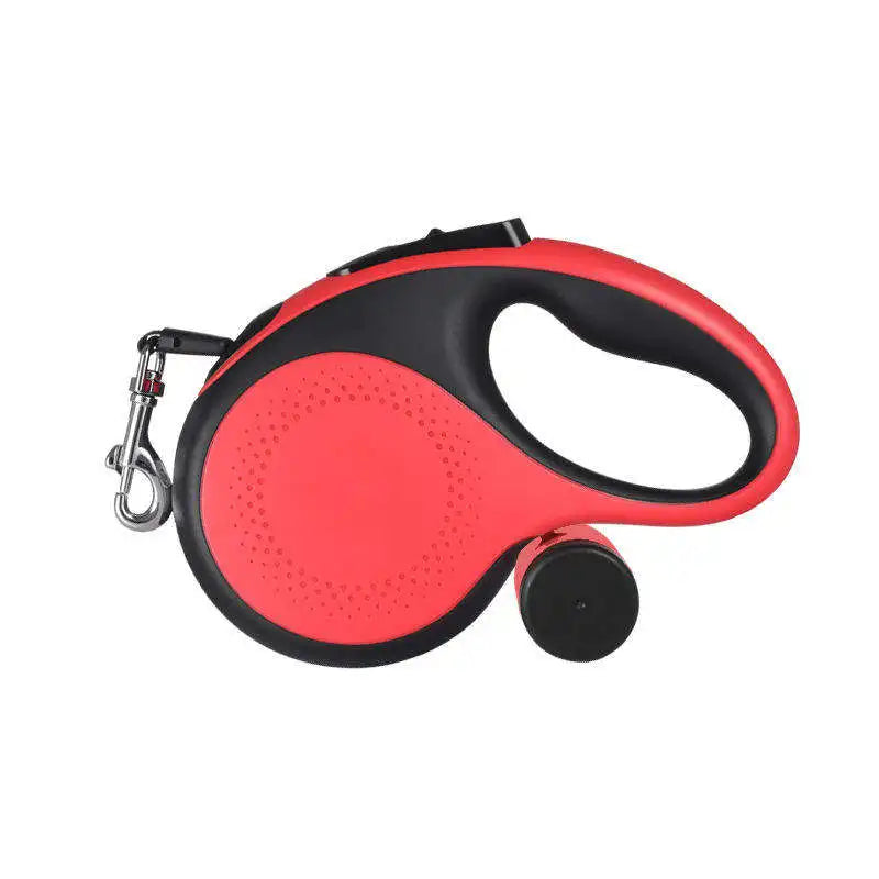 Retractable Dog Leash with Poop Bag Dispenser