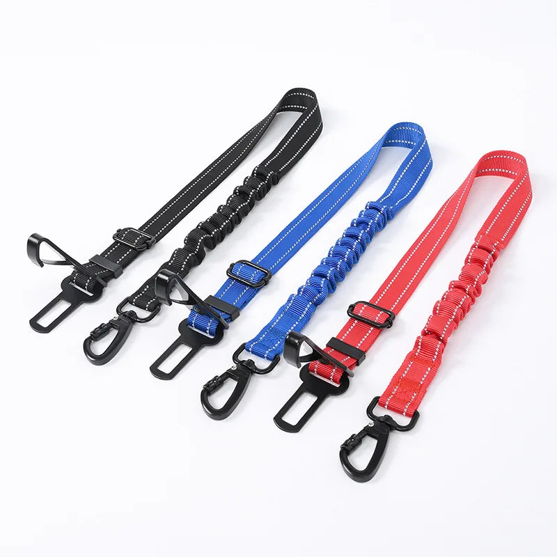 Tactical Dog Leash & Car Seat Belt – Heavy Duty Bungee Nylon with Quick-Release
