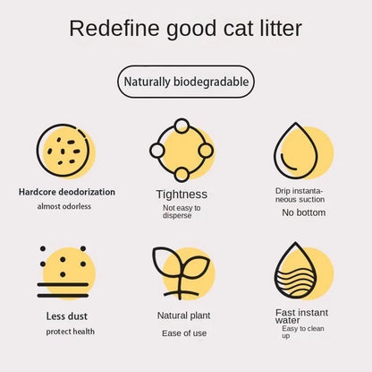 Dust-free Easy Tracking Eco-friendly Soya Bean and Corn Starch 100% Plant Millet Tofu Cat Litter Sand