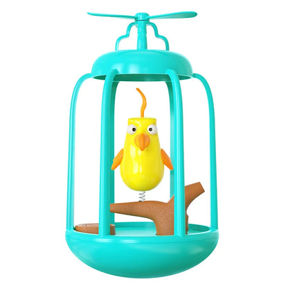 Birdcage Cat Tumbler Toy with Sound & Spinning Propeller – Interactive Self-Play Cat Toy