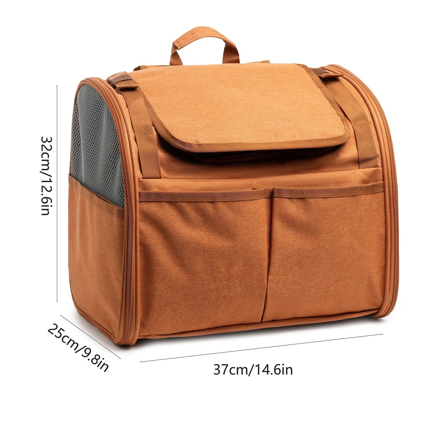 In Stock Oxford Cat Carrier Expandable Breathable Outdoor Portable Large Space Zipper Backpack