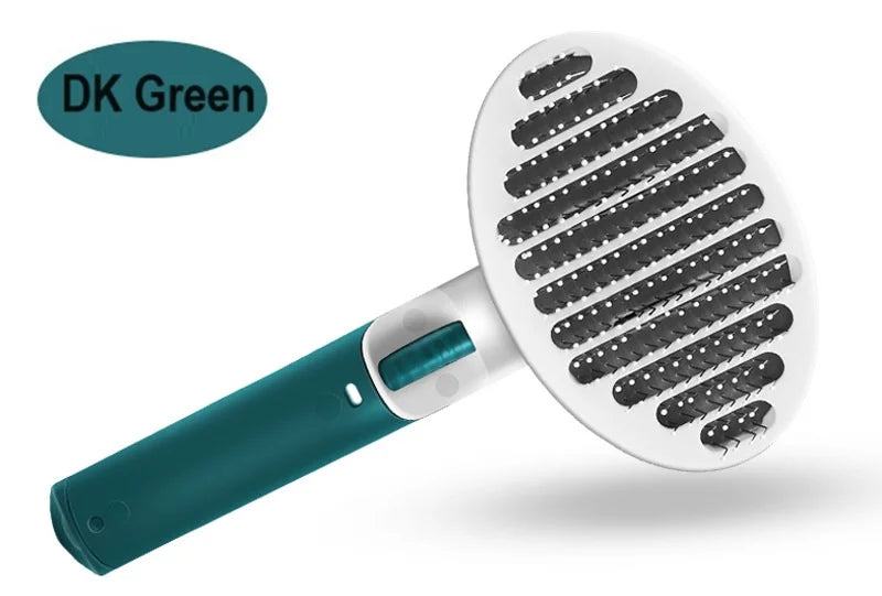 Self-Cleaning Pet Slicker Brush — Cat & Dog Hair Remover Grooming Comb