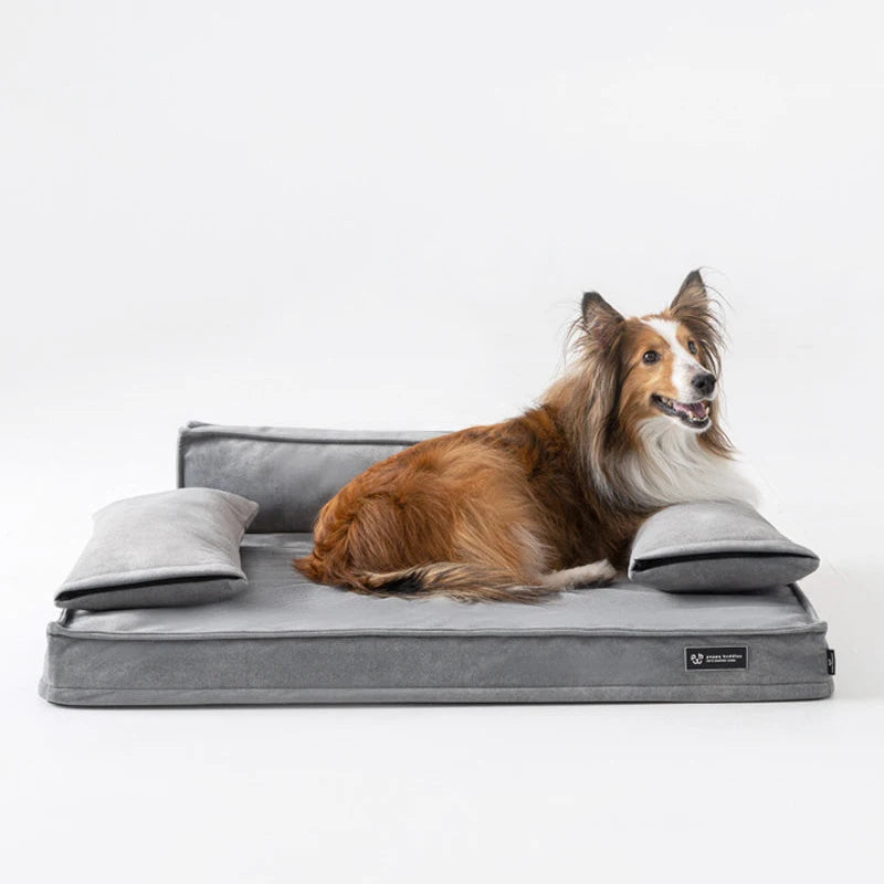 Orthopedic Memory Foam Sofa Dog Bed | Washable Scratch-Resistant Cover