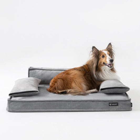 Orthopedic Memory Foam Sofa Dog Bed – Washable Scratch-Resistant Cover