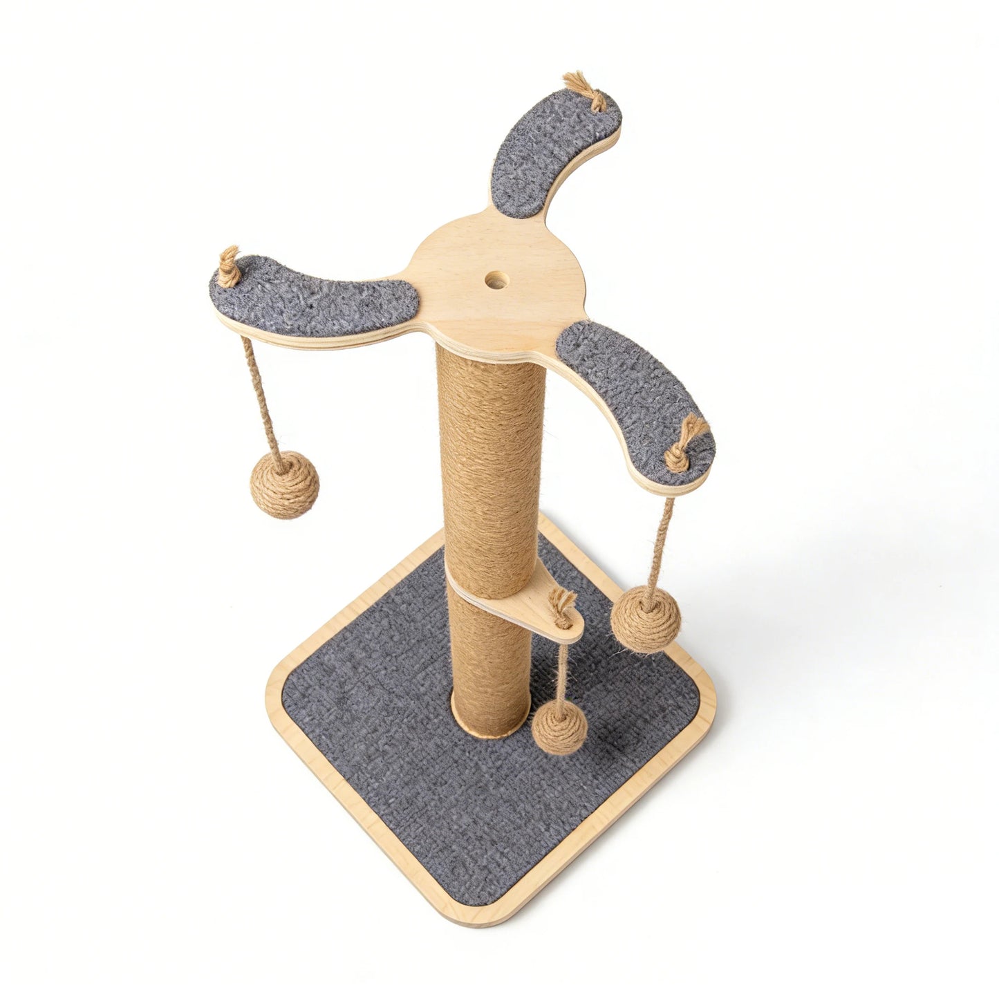 Tall Sisal Cat Scratching Post – Multi-Level, Anti-Slip, Low-Debris Cat Tree Scratcher