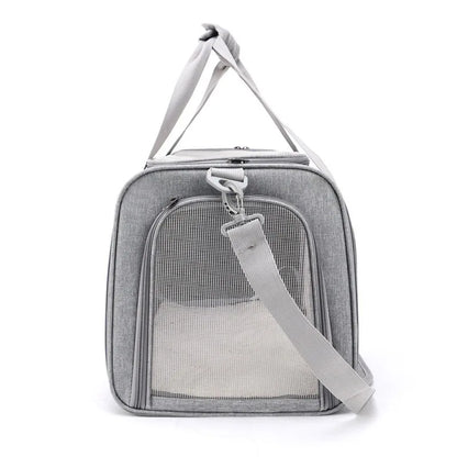 Portable Luxury Oxford Soft-Sided Dog Carrier Airline-Approved Zipper Closure Small Animal Travel Bag Eco-friendly Solid Pattern