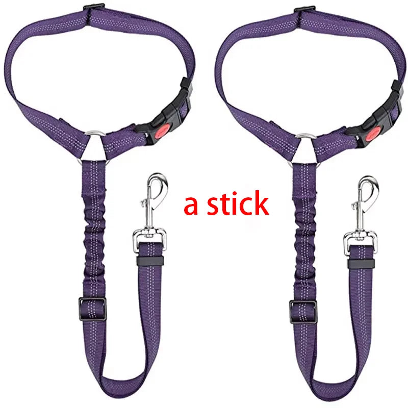 Adjustable Dog & Cat Car Seat Belt | Nylon Safety Lead for Vehicle