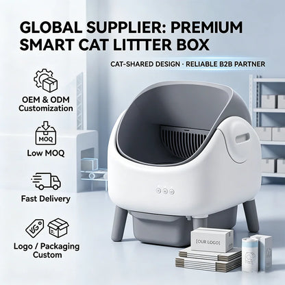 AI Self-Cleaning Cat Litter Box with App Control