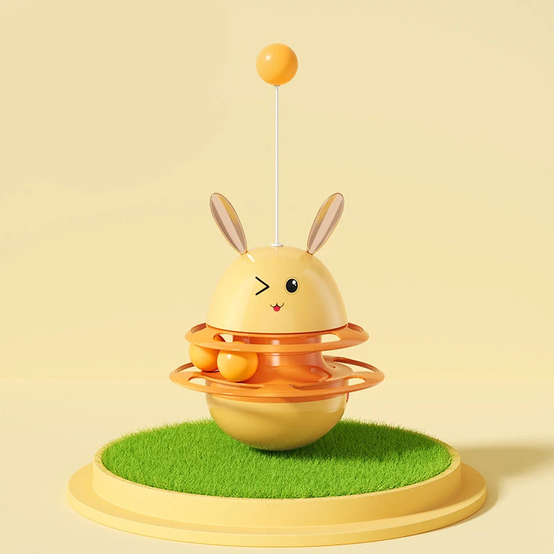 Leakage of Food Interactive Cat Toy Tumbler Turntable Rotating Puzzle Toy for Indoor Cats Boredom Relief Pet Supplies Wholesale