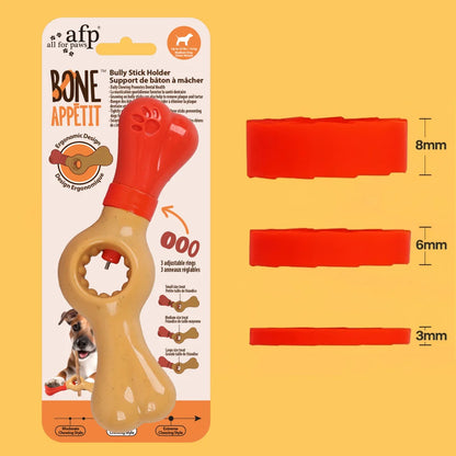AFP Long-lasting Chewing Dog Toy Bully Stick Holder Pet Prevents Choking Safety Device Aggressive Chewers Dog Chew Stick Holder