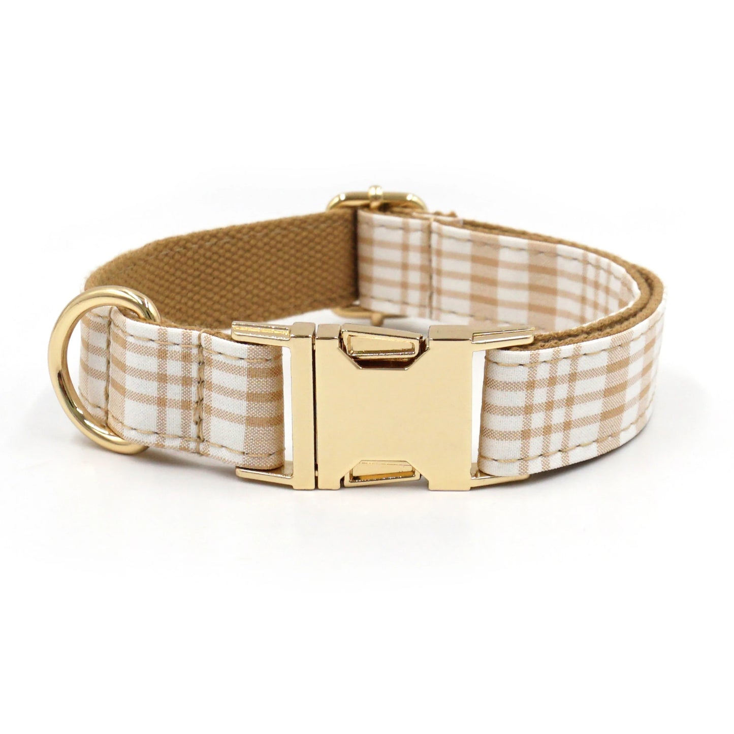 2025 NEW Fashion Yellow Brown Plaid Dog Cat Leash Bowtie Collar Plaid Fabric Golden Metal Buckle Professional Pet Products