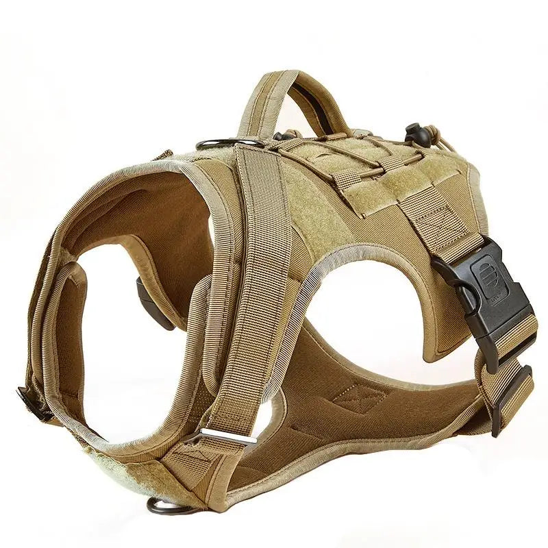 Tactical MOLLE Dog Harness with Handle – Adjustable Vest Harness for Large Dogs