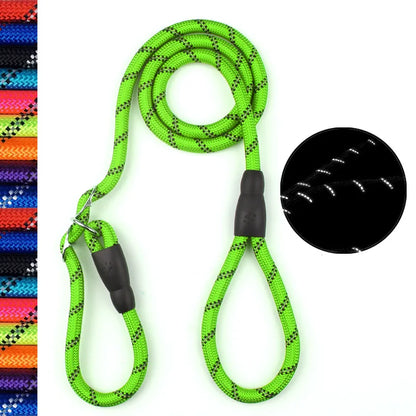 P-Chain Reflective Dog Leash — Durable Polyester, 11 Colors, 140cm & 180cm