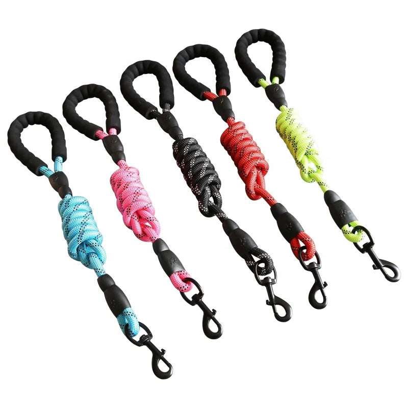 Reflective Slip Lead Dog Leash 5ft | Heavy Duty Braided Nylon