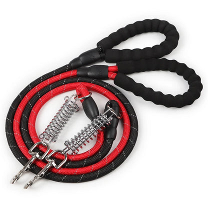 Reflective Dog Leash with Bungee Spring – Nylon Safety Lead for Dogs
