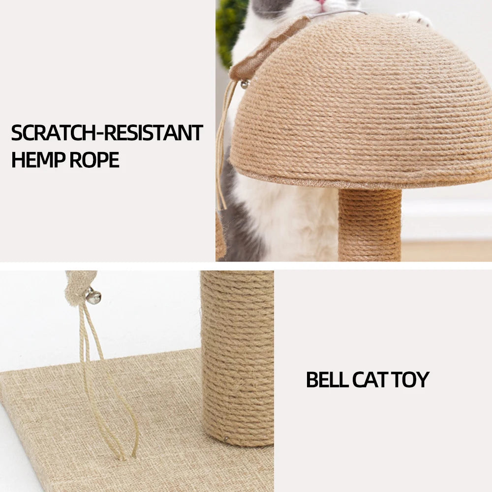 Mushroom Sisal Ball Cat Scratcher – Interactive Scratch & Play Toy