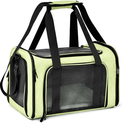 Portable Luxury Oxford Soft-Sided Dog Carrier Airline-Approved Zipper Closure Small Animal Travel Bag Eco-friendly Solid Pattern