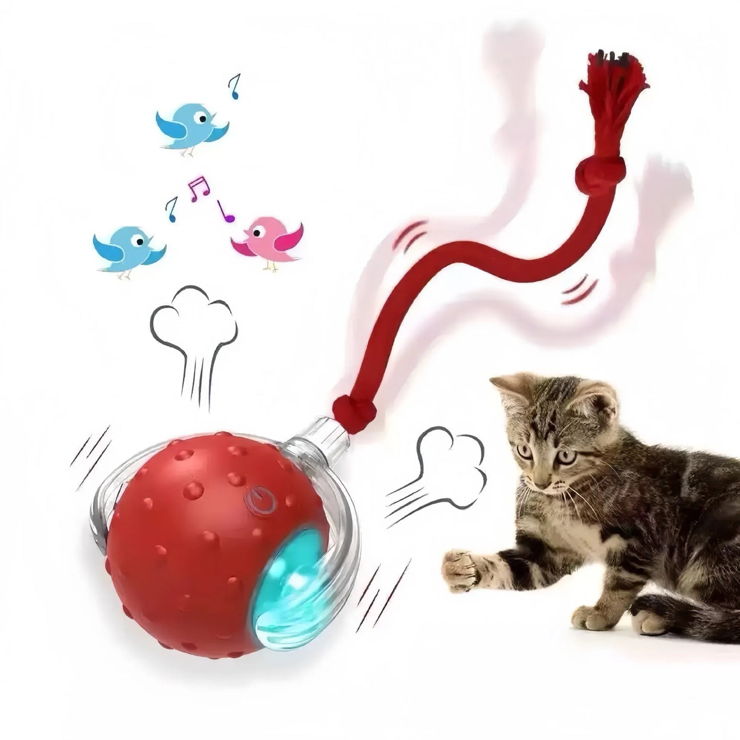 Wholesale Interactive Pet Toys  Automatic Smart Dog Ball Toy Silicone Cat Rolling Ball Toy