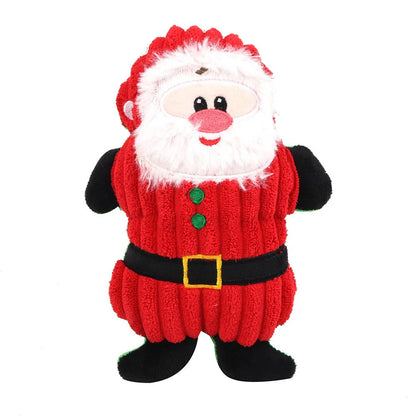 Pet Plush Sound Toy Christmas Series Molar Bite Resistant Cute Cartoon Dog Plush Toys