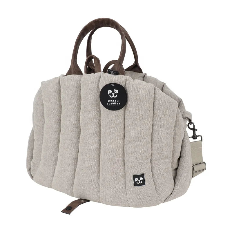 Pet Sling Carrier Bag, Dog Car Seat & Pet Bed with Leash Connector | Small Pets