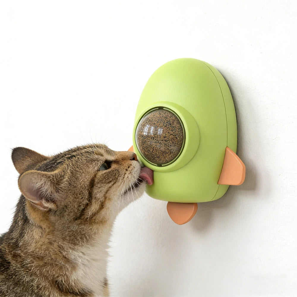 Rotatable Catnip Ball Cat Toy – Paste-On Interactive Teaser