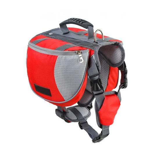 Dog Hiking Backpack Harness with Side Pockets – Adjustable Saddle Bag Day Pack