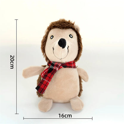 Wholesale Luxury Cartoon Eco-friendly Christmas Dog Gifts Plush Dolls Holiday Cat/Dog Chew Squeaky Pet Toy with BB Sound