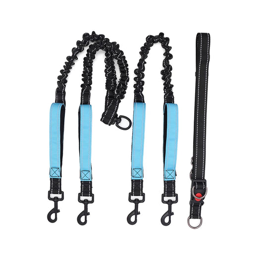 Hands-Free Dog Leash Waist Belt | Dual Handle Bungee Running Leash