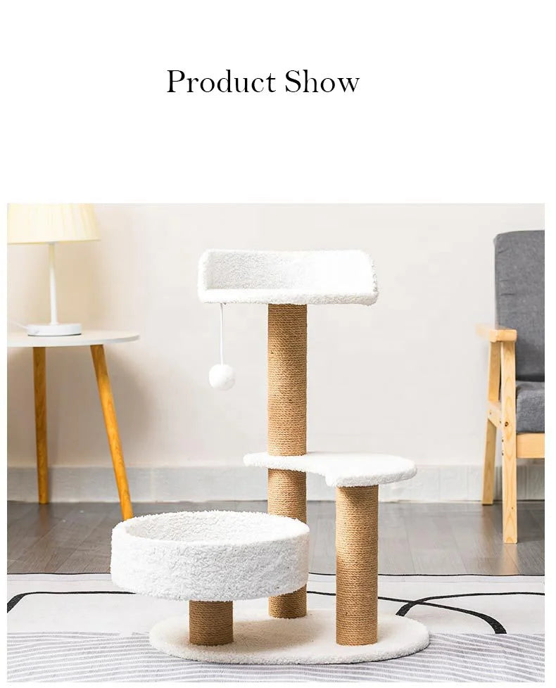 Cat Tree with Sisal Scratching Post , Climbing & Scratching Tower