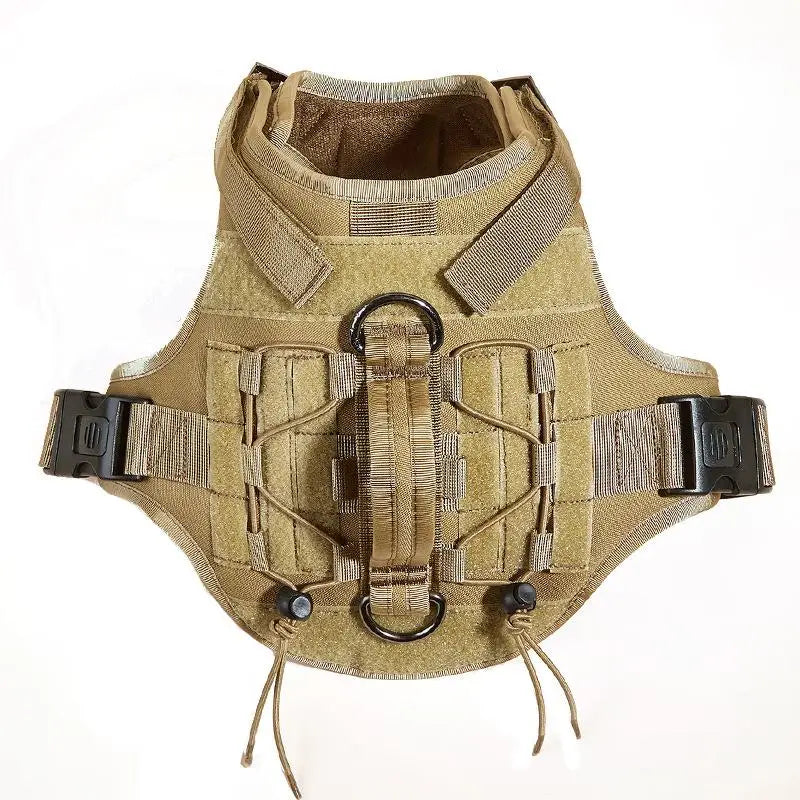 Tactical MOLLE Dog Harness with Handle – Adjustable Vest Harness for Large Dogs