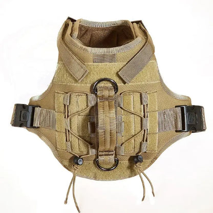 Tactical MOLLE Dog Harness with Handle – Adjustable Vest Harness for Large Dogs