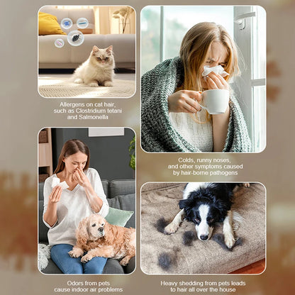 Pet Air Purifier with HEPA Filter — 99.97% PM2.5, 4-Stage Filtration, ≤55dB Quiet