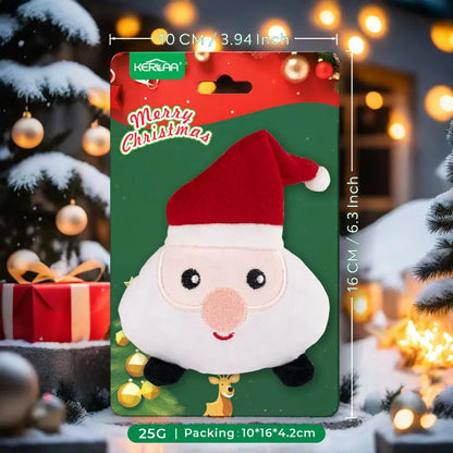 Eco-friendly Christmas Plush Cat Chew Toys Stuffed Catnip Interactive Training Toy with Customized Color for All Seasons