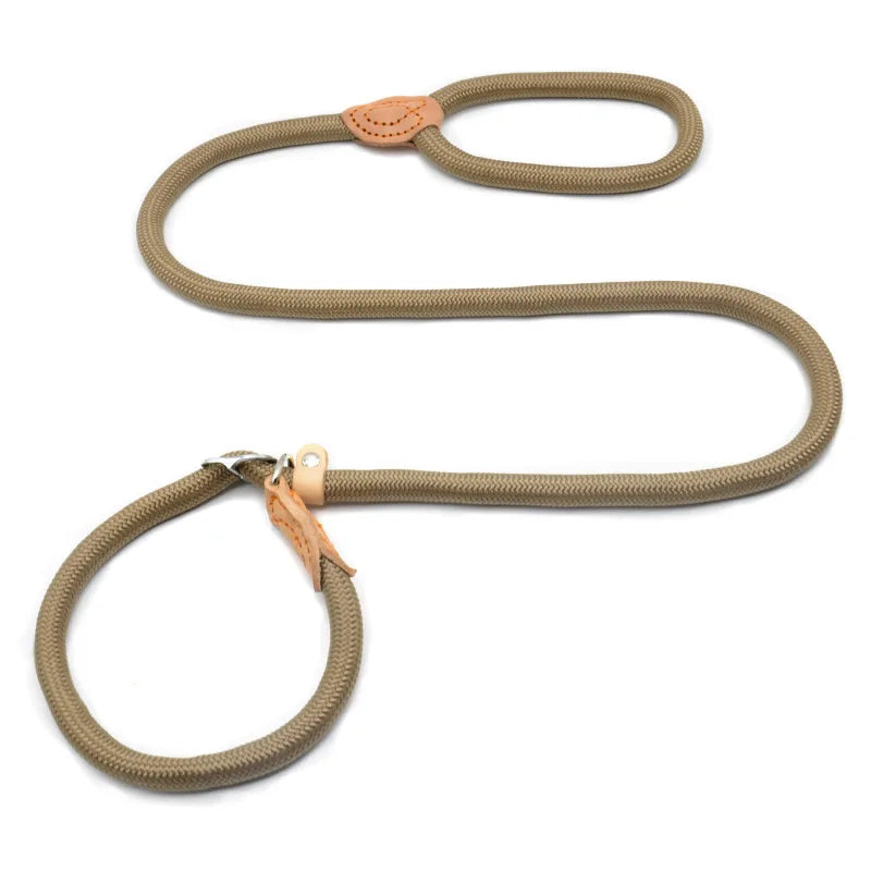 Nylon Dog Training Leash — Heavy-Duty P-Chain Lead for Outdoor Walking S M L XL