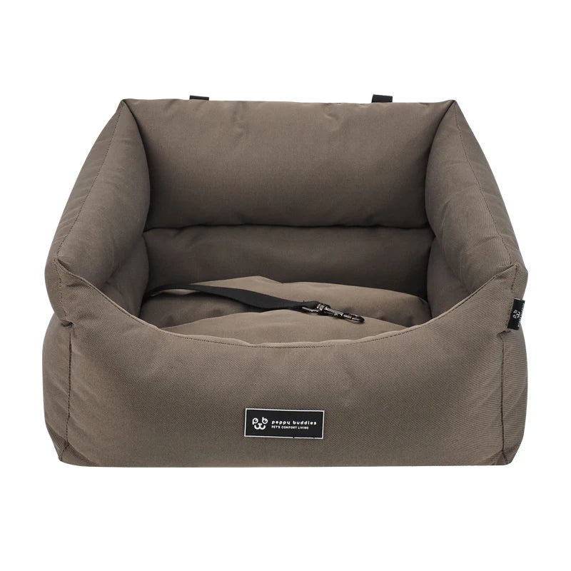 Oxford Pet Bed & Dog Car Safety Seat | Water-Resistant, Harness Attachment