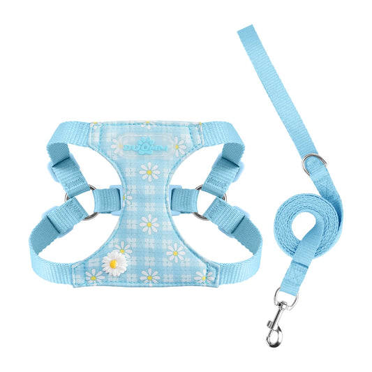 Breathable Floral Dog Harness – Lightweight Mesh Vest