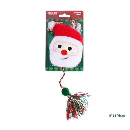 Catnip Plush Cat Toy Ball with Rope – Interactive Kitten Toy
