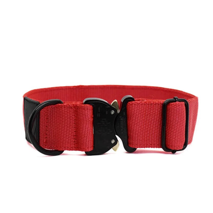 Tactical Dog Collar with Control Handle – Heavy-Duty Adjustable Nylon Collar with Metal Buckle for Large Dogs | M L XL XXL