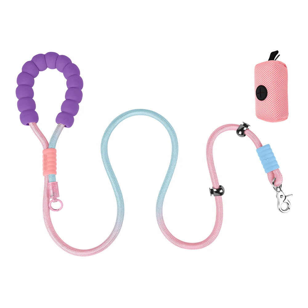 Anti-Shock No-Pull Nylon P-Chain Dog Leash — Reflective