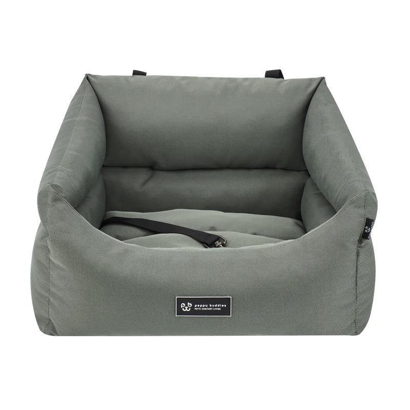 Oxford Pet Bed & Dog Car Safety Seat | Water-Resistant, Harness Attachment